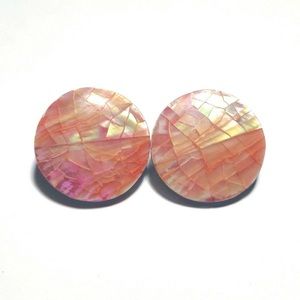 Vintage crackle lucite earrings